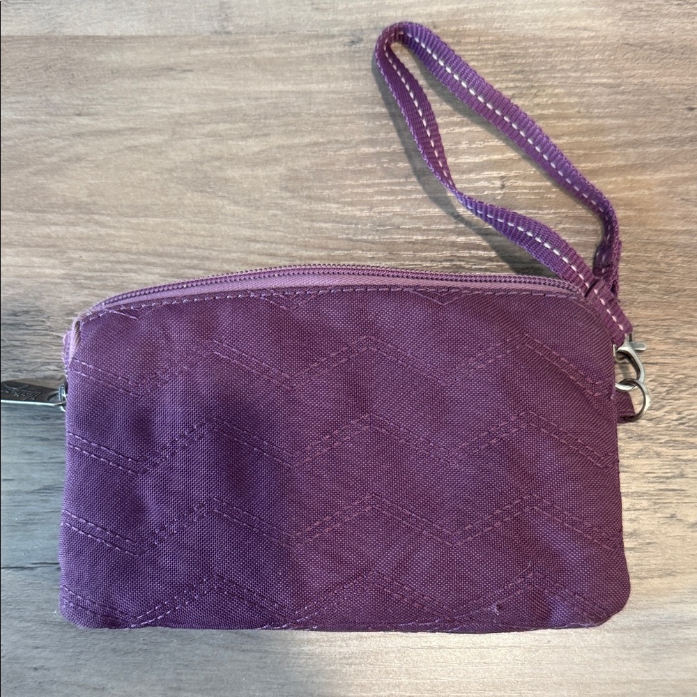 Thirty-One Chevron Purple Wristlet